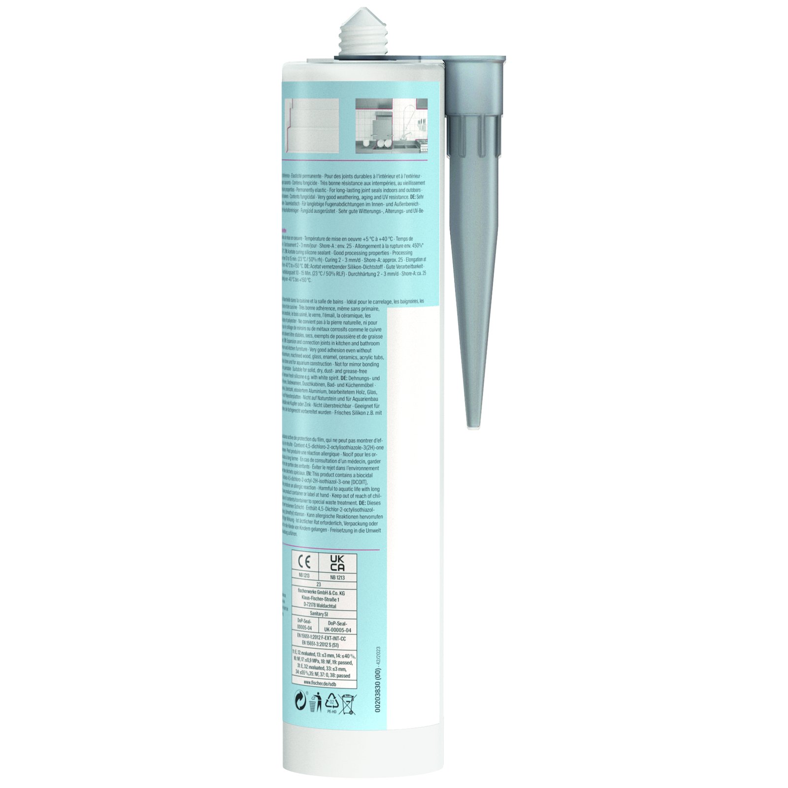 fischer Sanitärsilikon Sanitary Pro SI sil