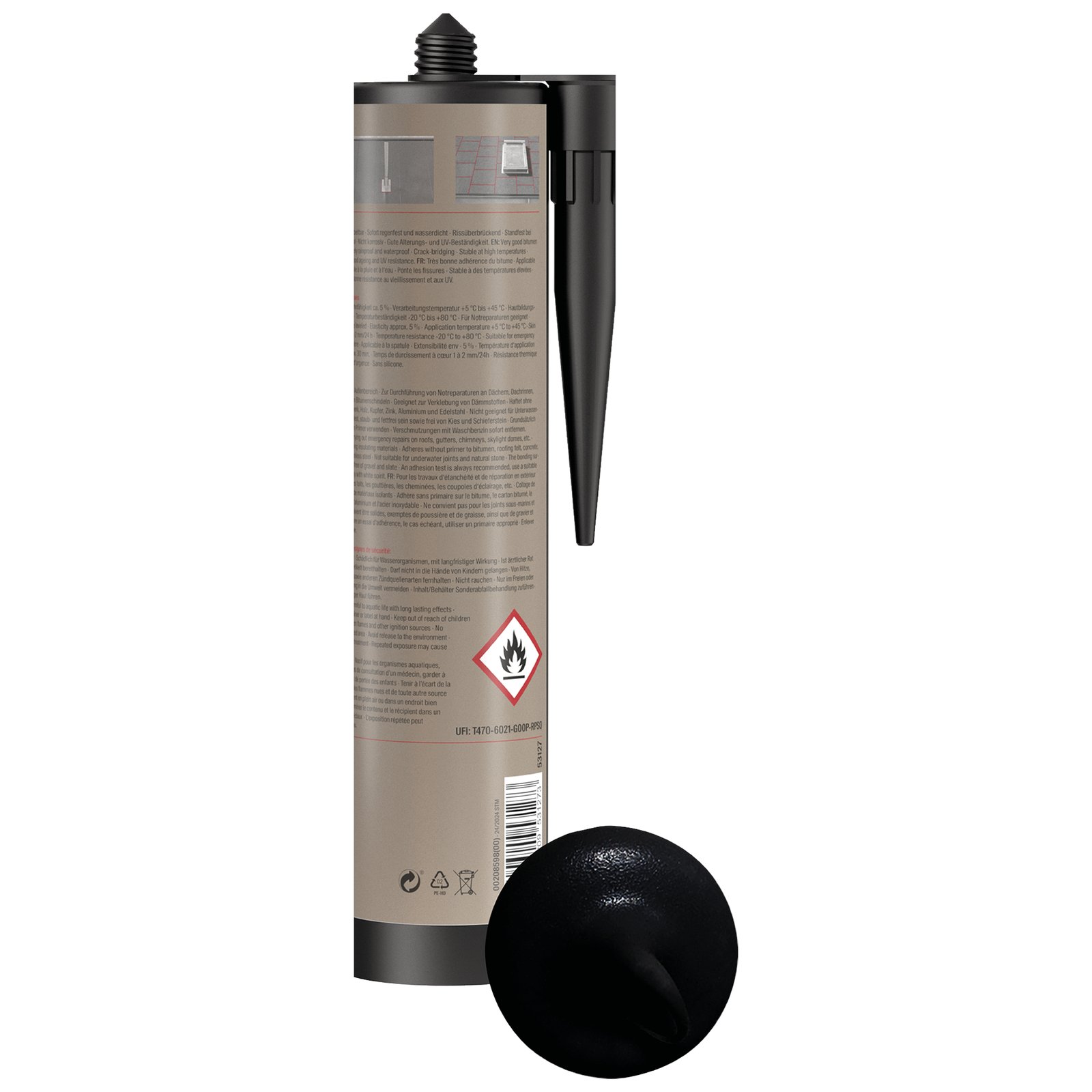 fischer Bitumen-Dachdichtstoff Roof BI sw