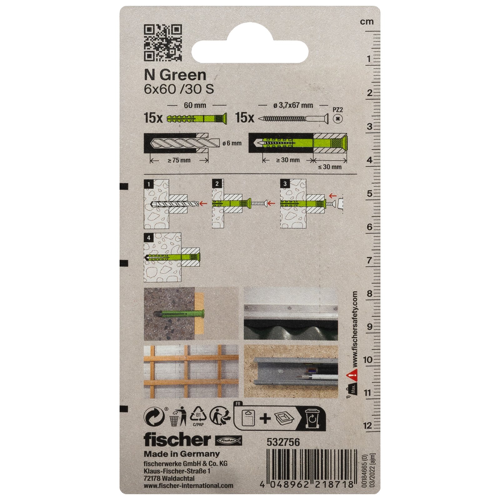 fischer Nageldübel N Green S K