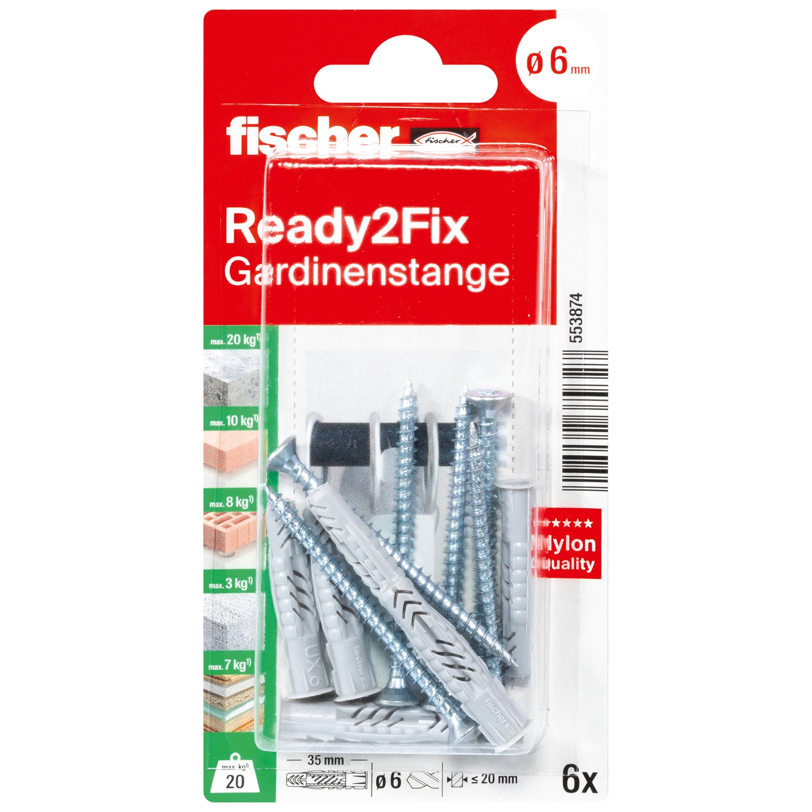 fischer Ready2Fix Gardinenstange K