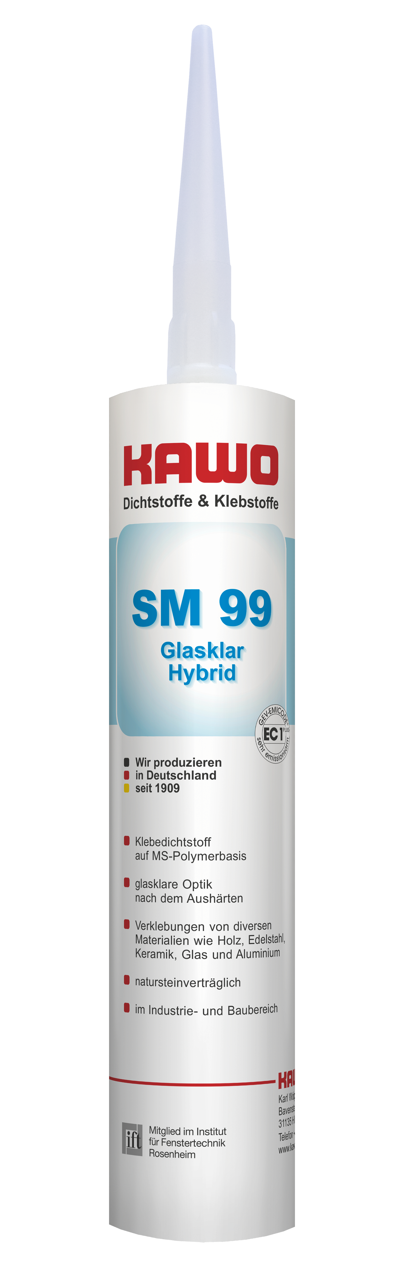 SM 99 - Glasklar Hybrid Klebedichtstoff auf MS-Polymer-Basis