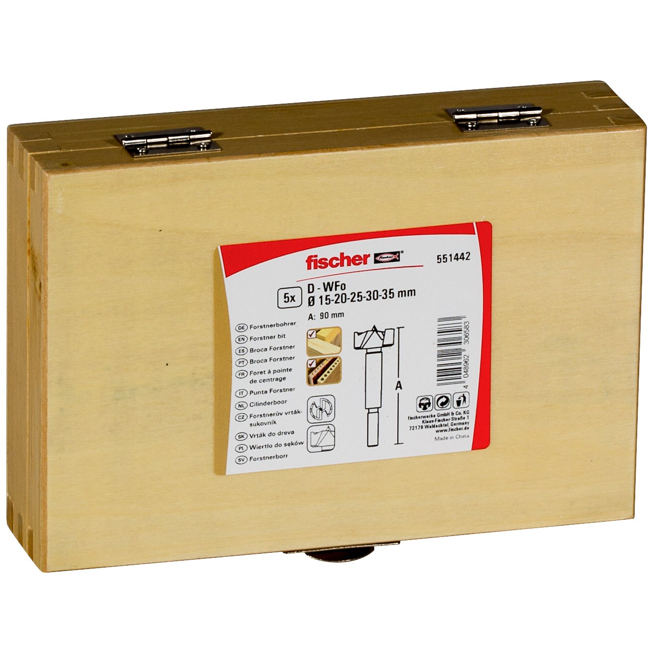 fischer Forstnerbohrer D-WFo Set