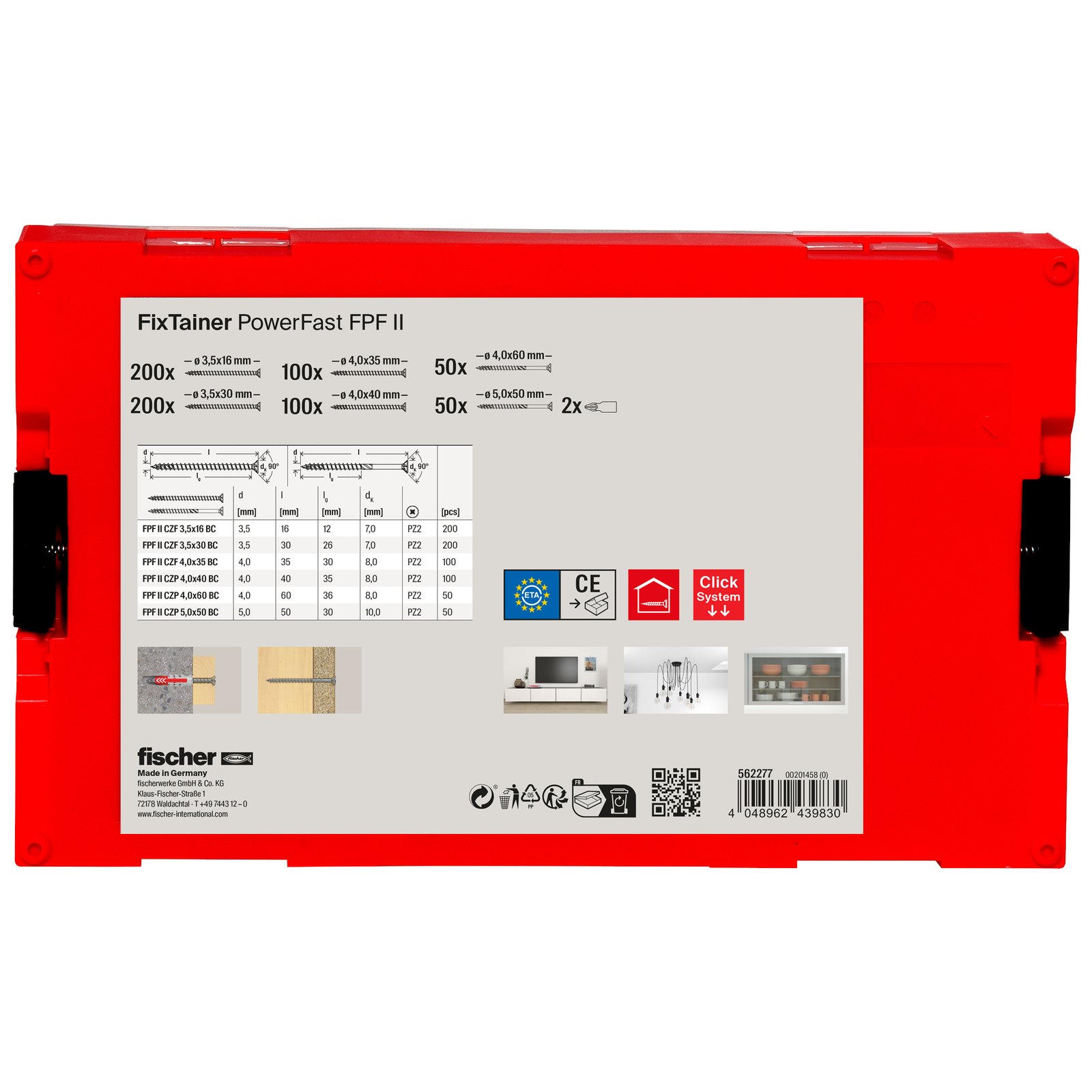 fischer FIXtainer - PowerFast II SK PZ