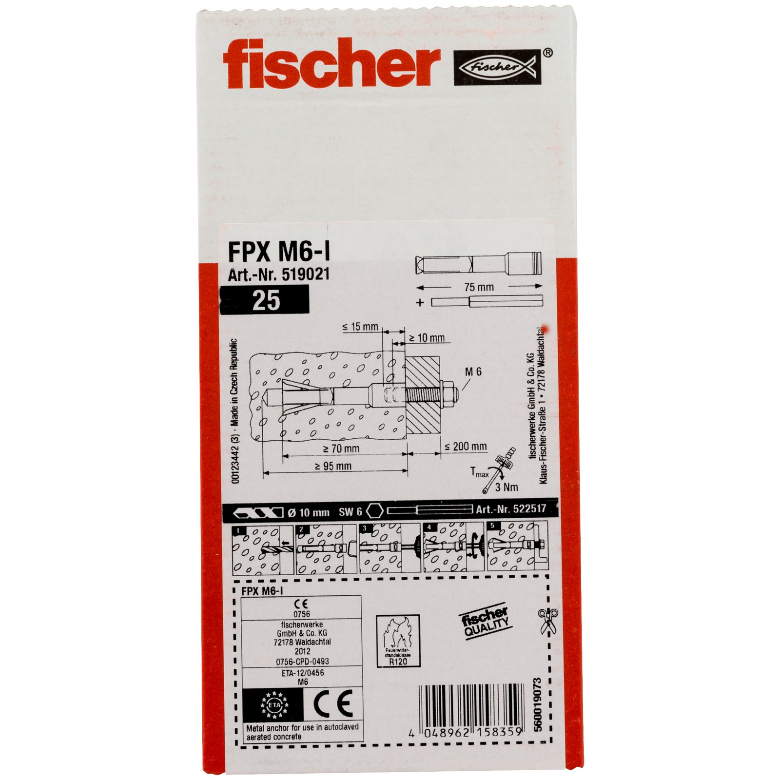 fischer Porenbetonanker FPX I