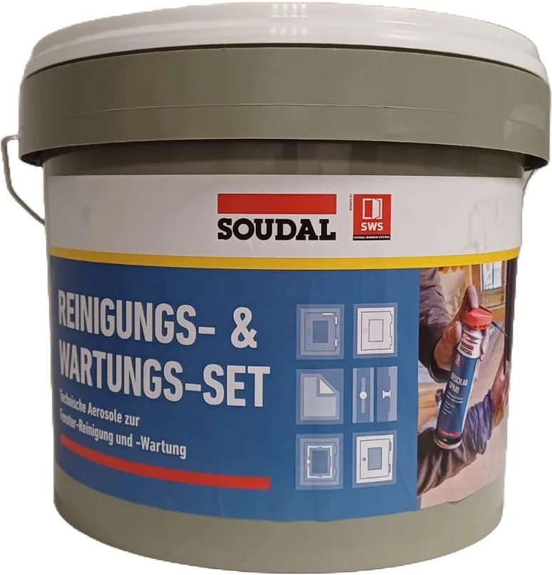 Soudal SWS ProfiLine Reinigungs- & Wartungsset Fenster/Türen, 8-tlg.