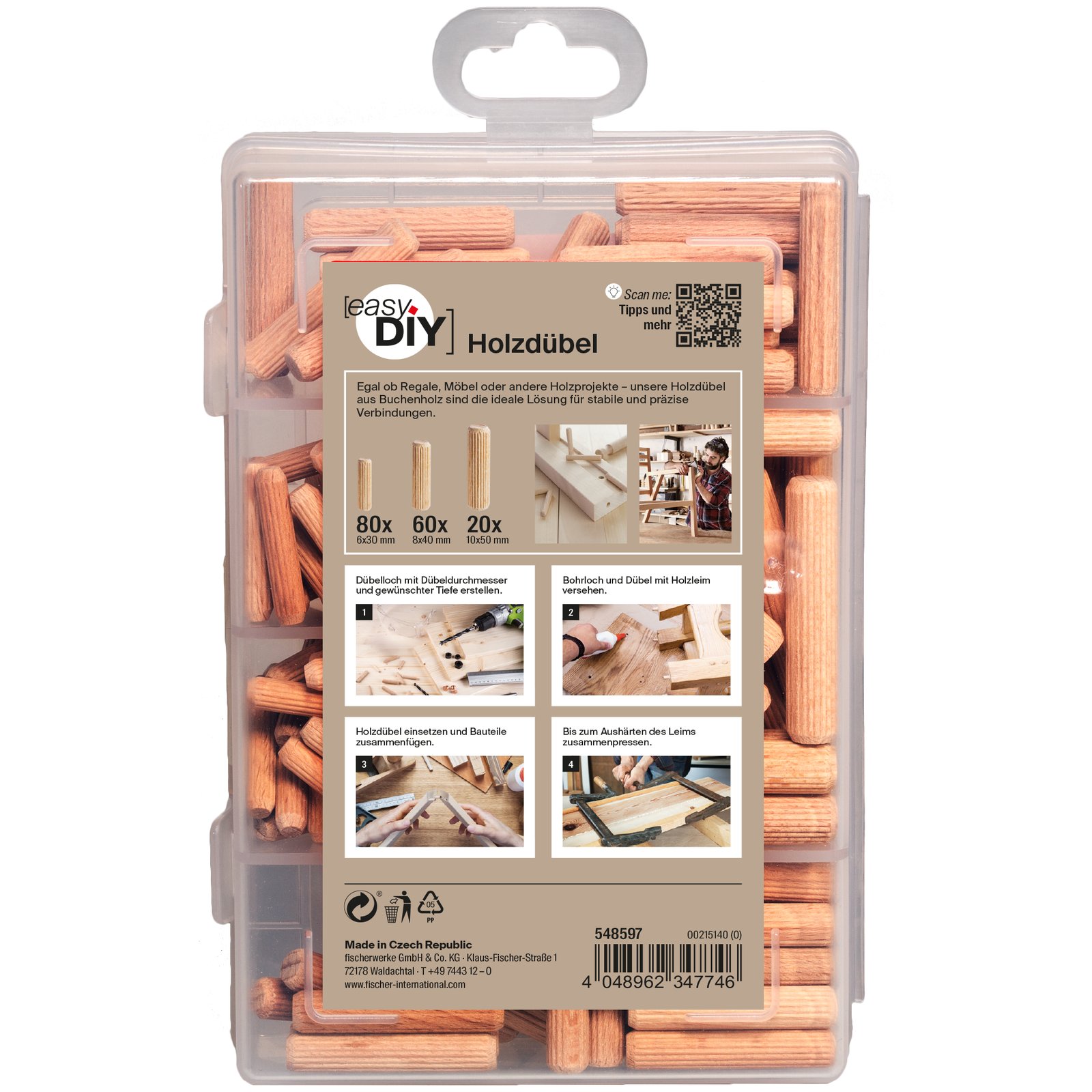fischer EasyDIY Box Holzdübel