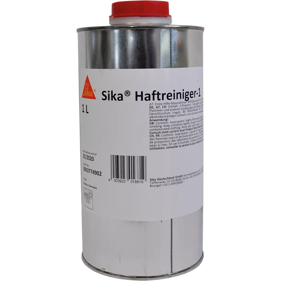 Sika Haftreiniger-1 in der 1 Liter Dose zur Vorbehandlung von Klebeflächen