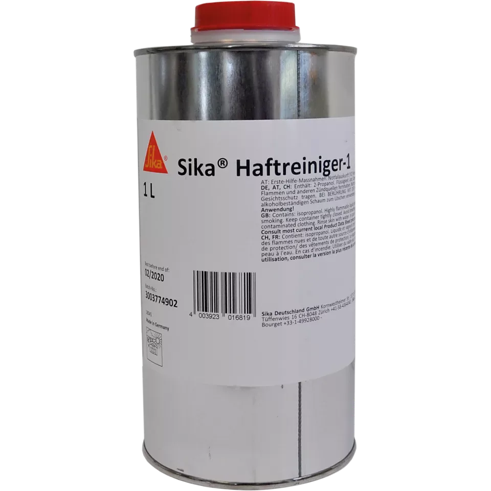 Sika Haftreiniger-1 in der 1 Liter Dose zur Vorbehandlung von Klebeflächen