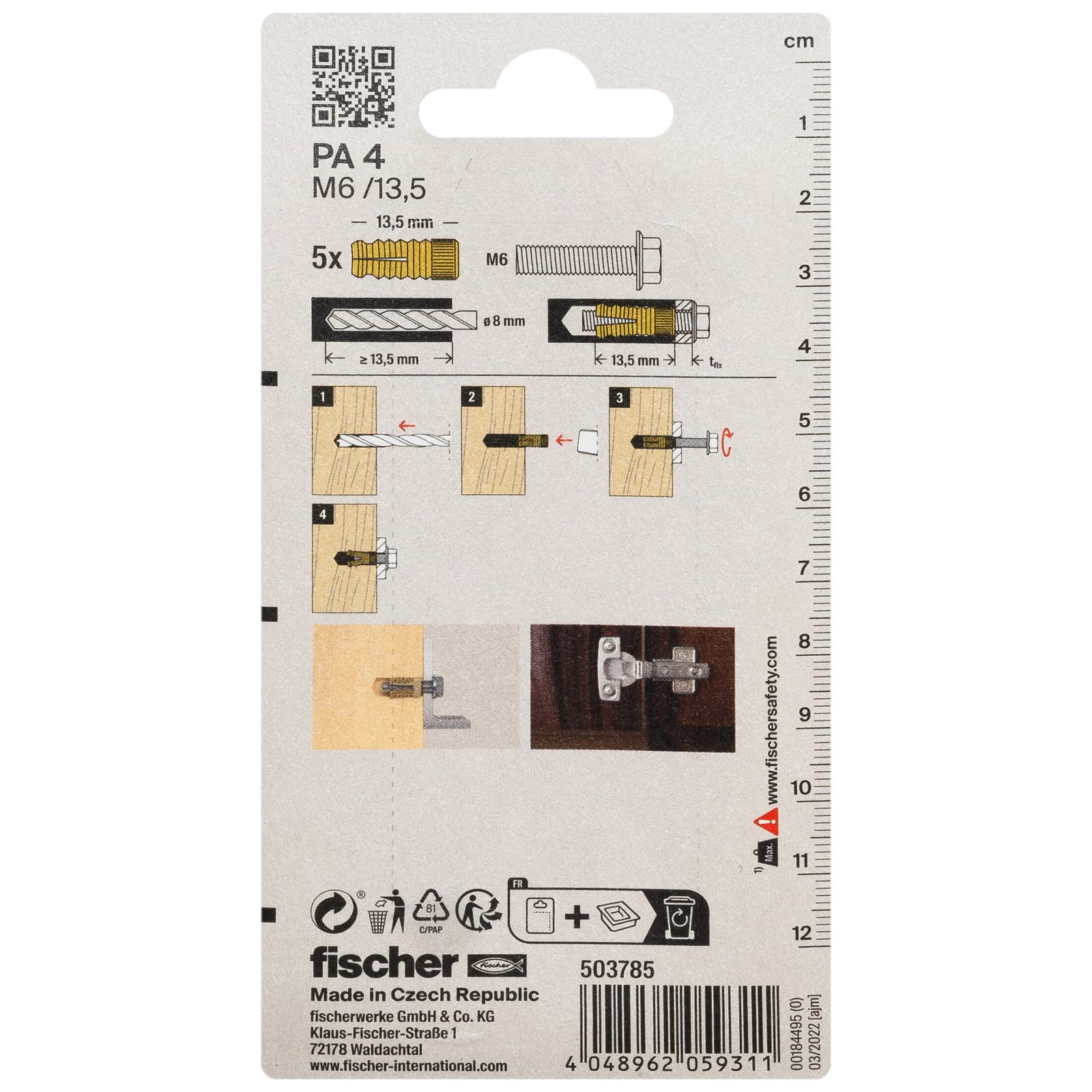 fischer Messingdübel PA K