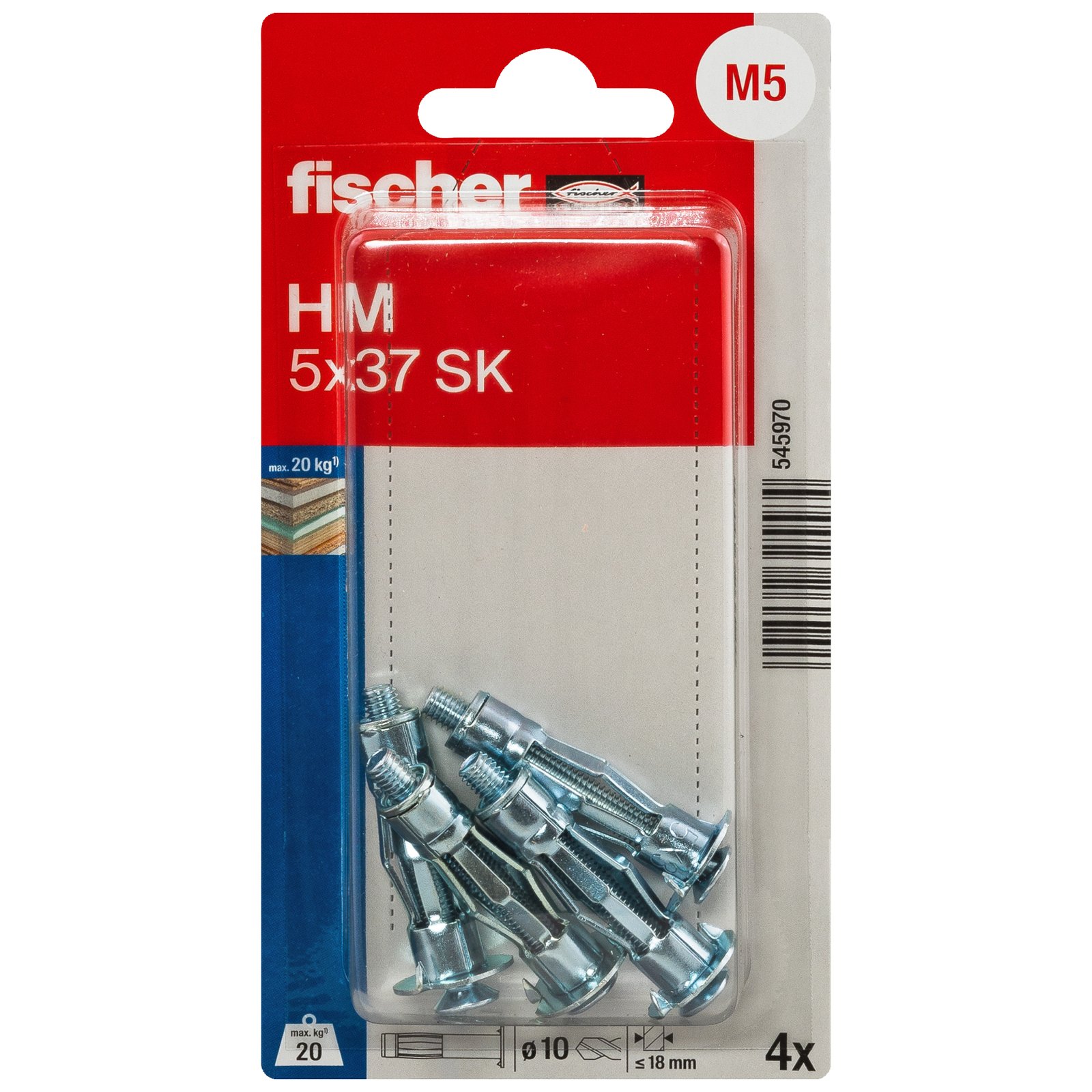 fischer Hohlraum-Metalldübel HM SK K