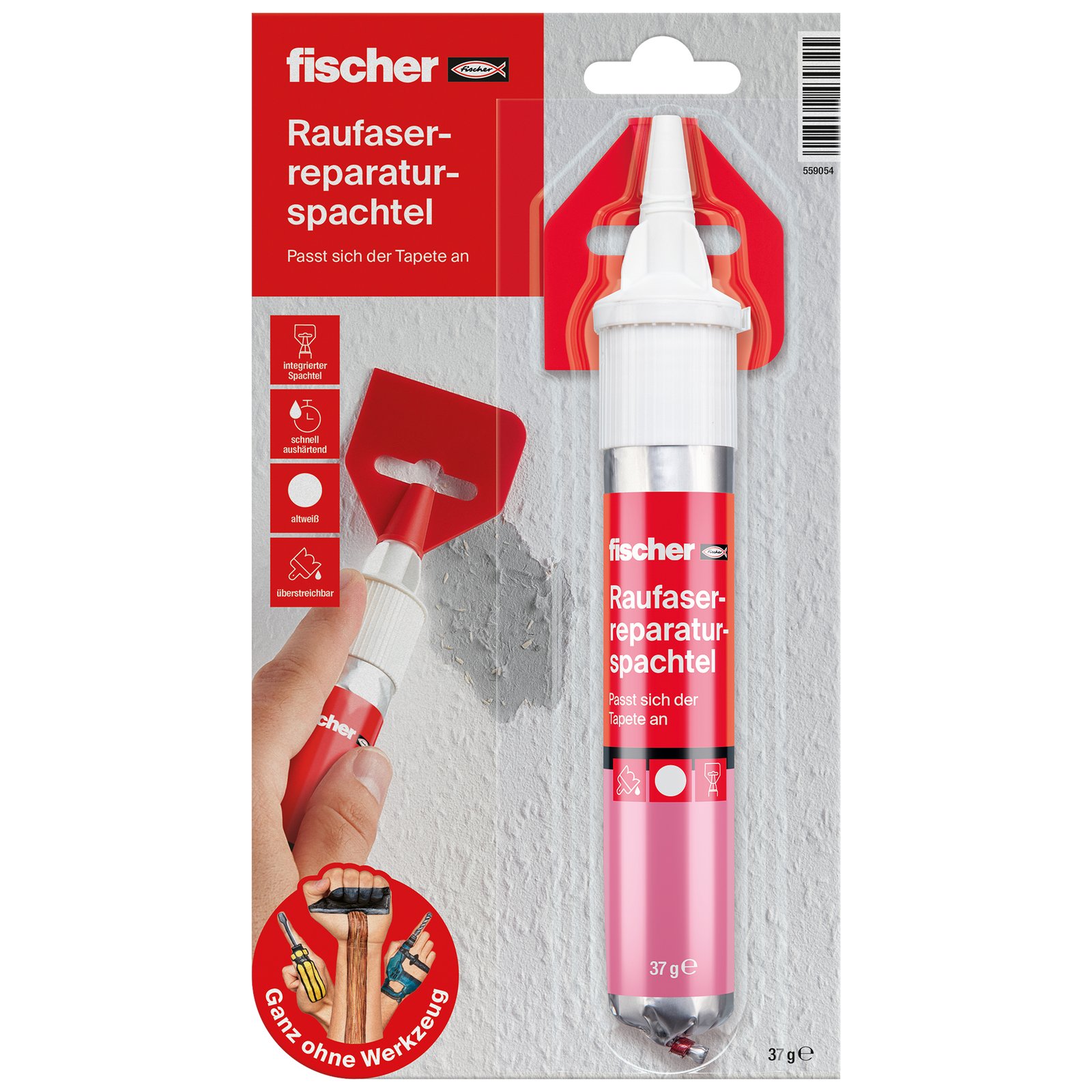fischer GOW Raufaserreparaturspachtel 37g