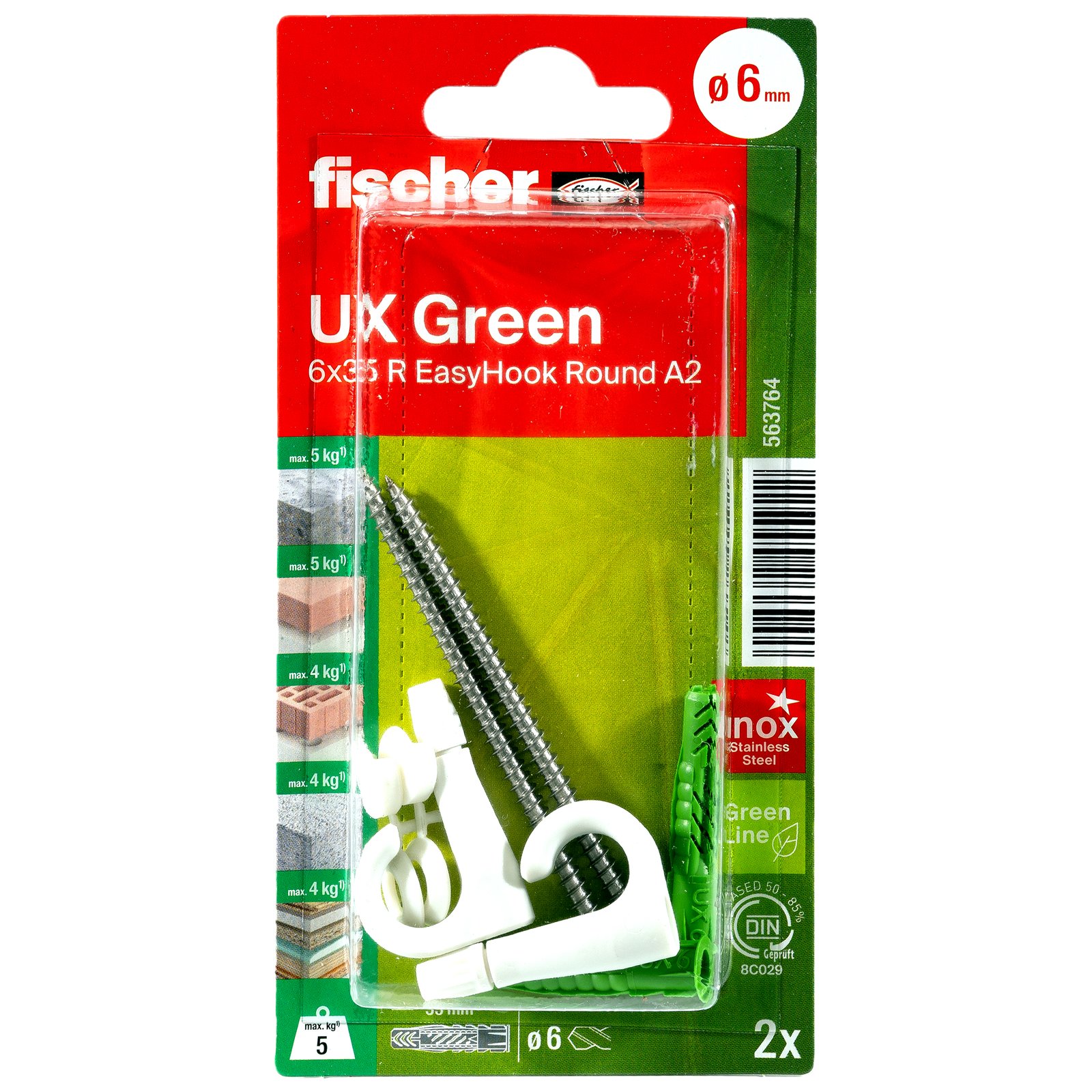 fischer UX Green R EasyHook Round A2 K
