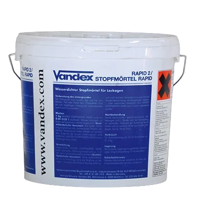 VANDEX Stopfmörtel Rapid wasserdicht für Rohre & Leckagen