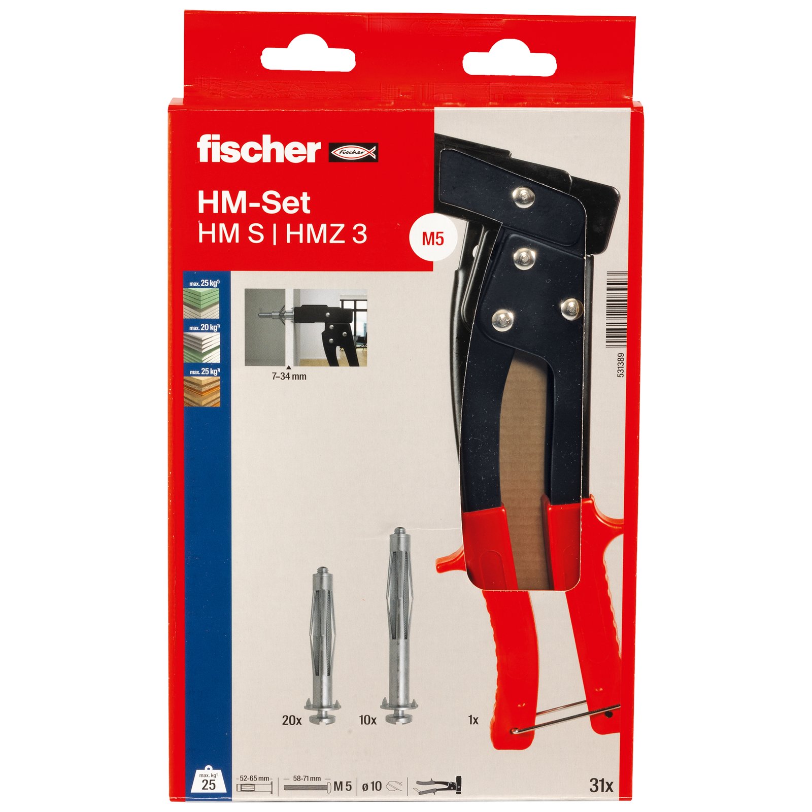 fischer Montage Set Hohlraumbefestigung