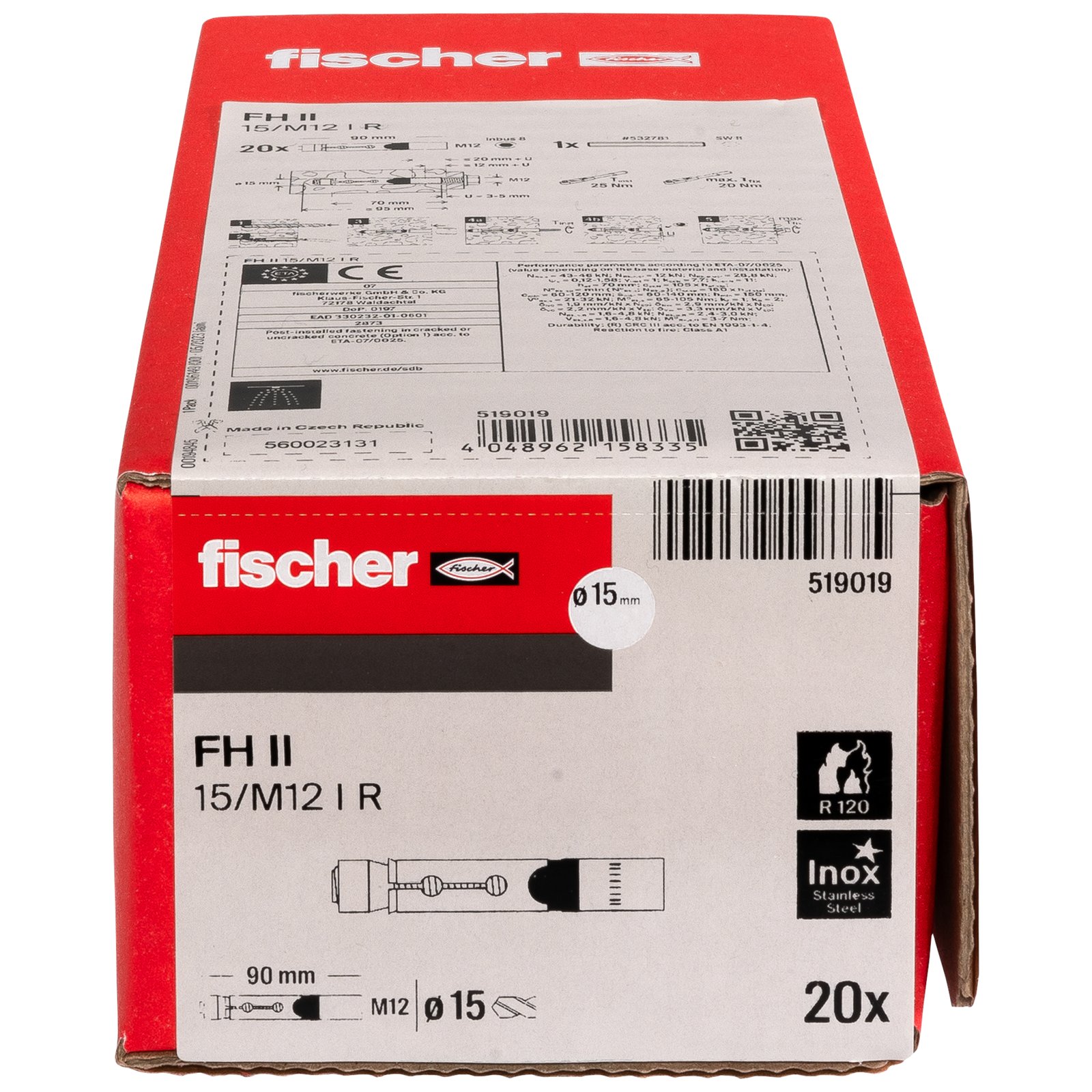 fischer Innengewindeanker FH II 15/M12 I R
