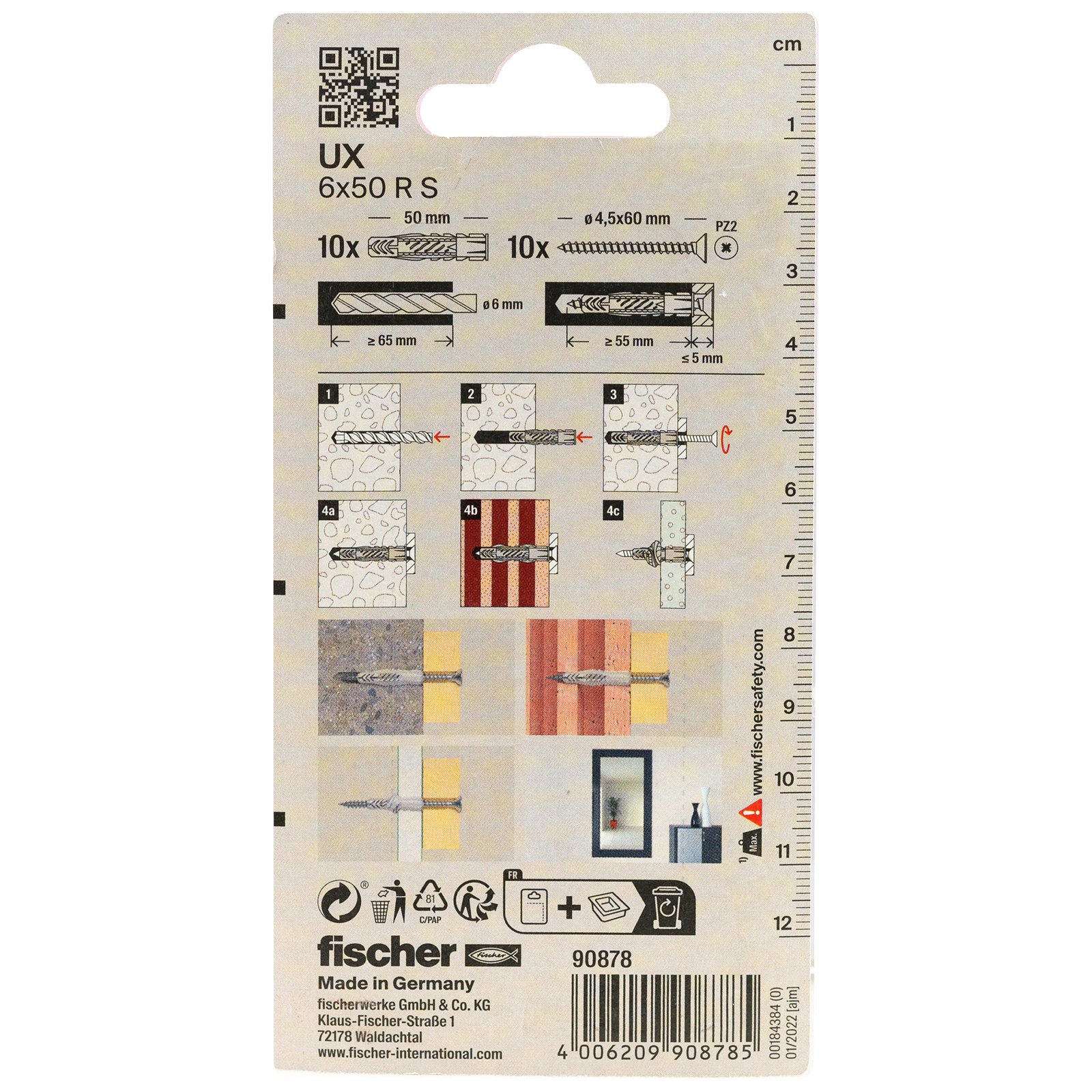 fischer Universaldübel UX R S K