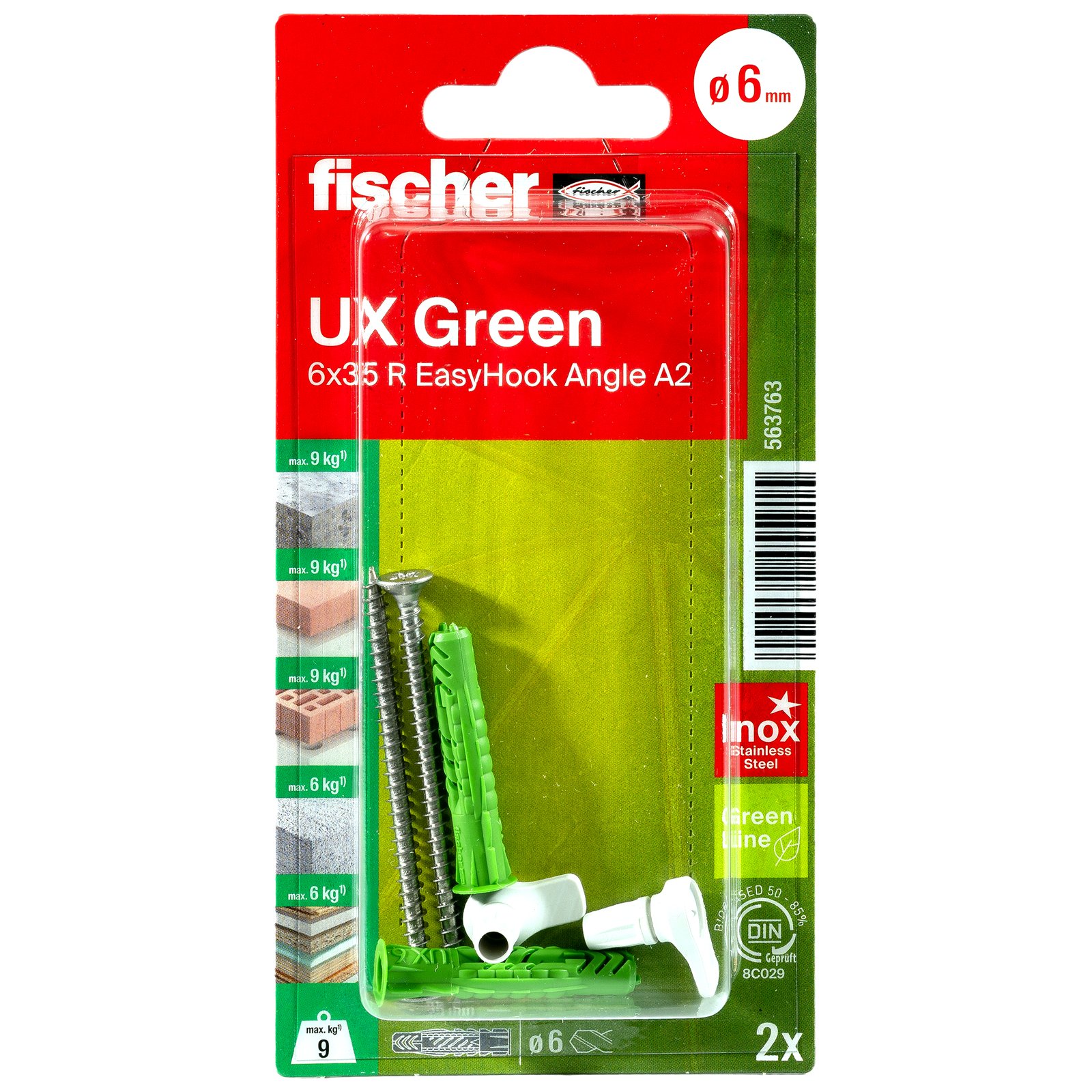 fischer UX Green R EasyHook Angle A2 K