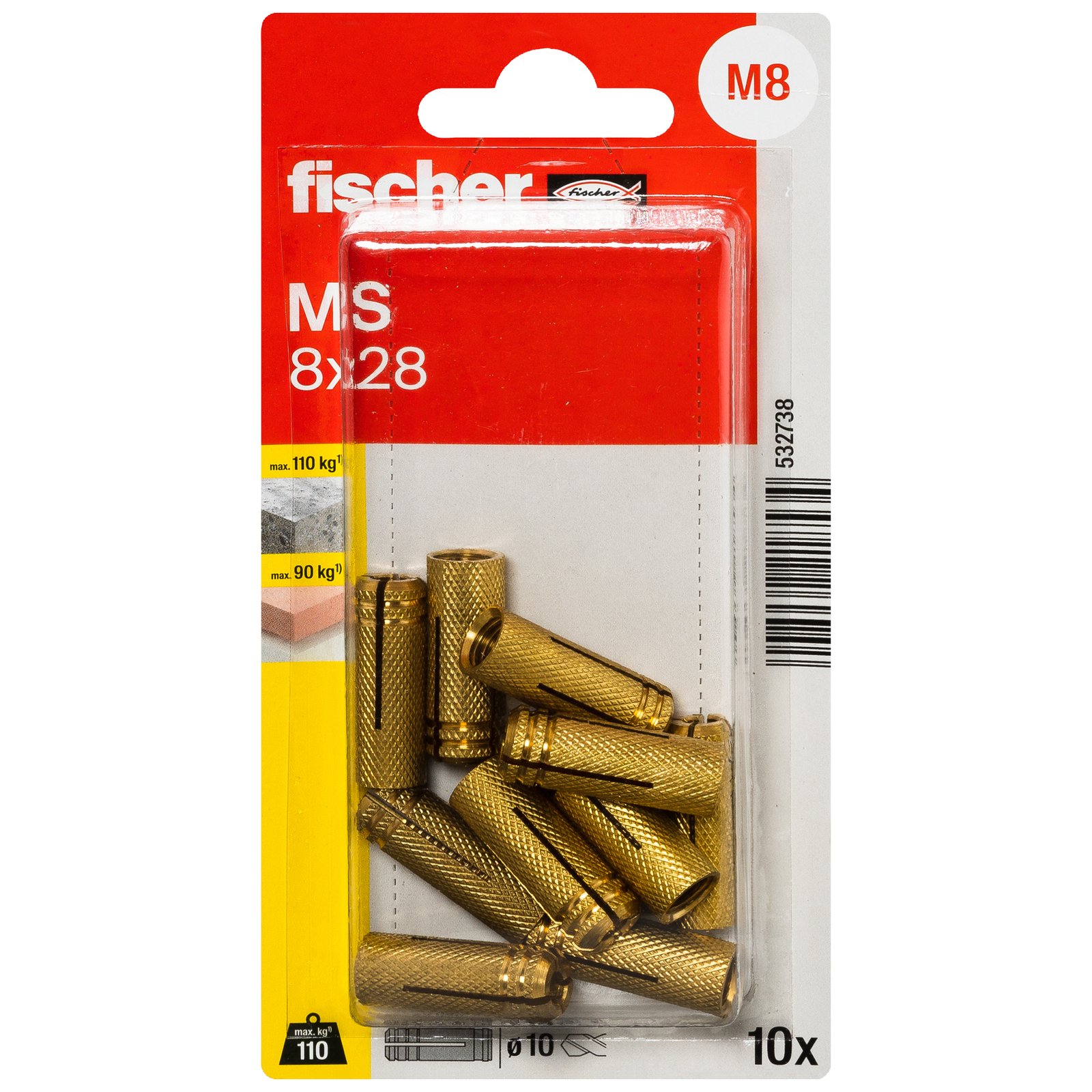 fischer Messingdübel MS K