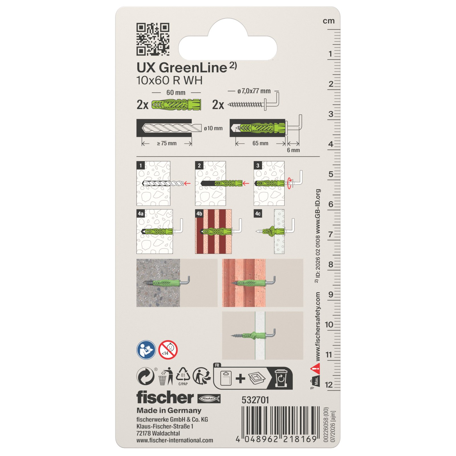 fischer Universald. UX Green R WH K