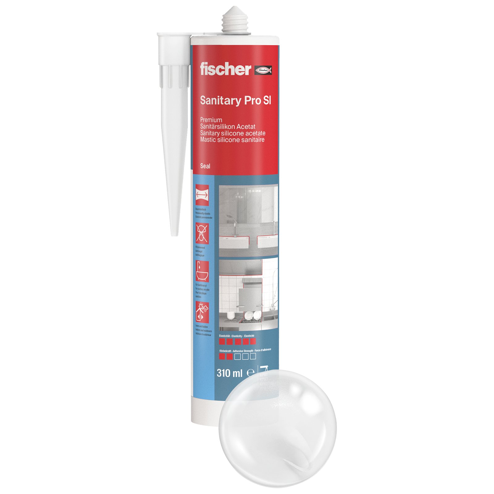 fischer Sanitärsilikon Sanitary Pro SI