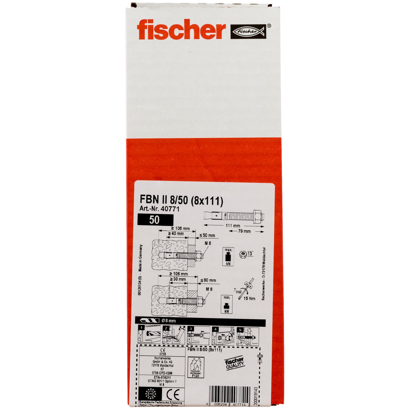 fischer Bolzenanker FBN II