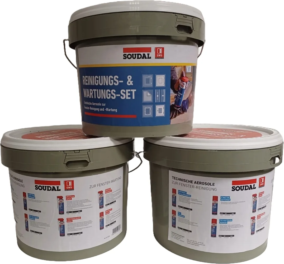 Soudal SWS ProfiLine Reinigungs- & Wartungsset Fenster/Türen, 8-tlg.