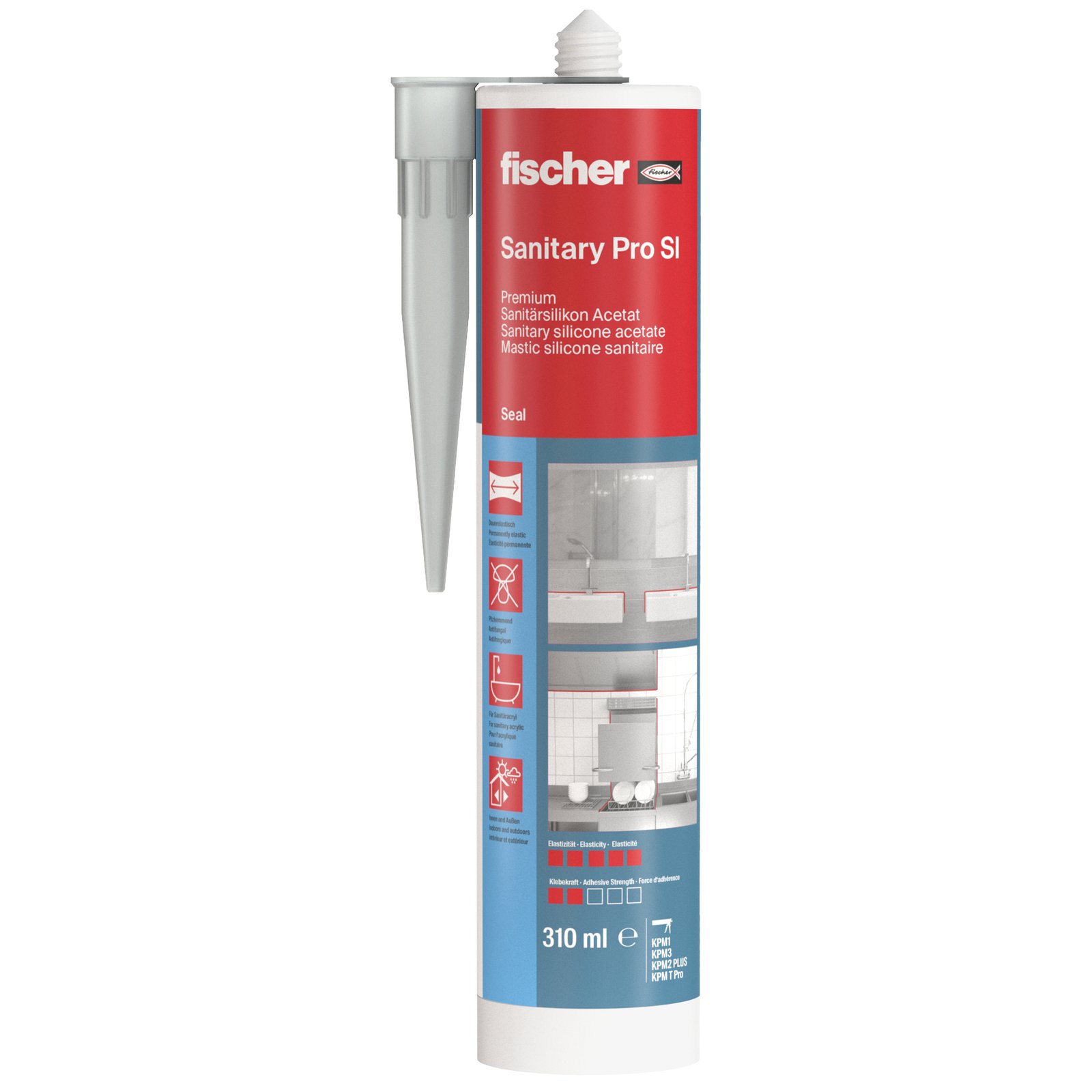 fischer Sanitärsilikon Sanitary Pro SI fgr