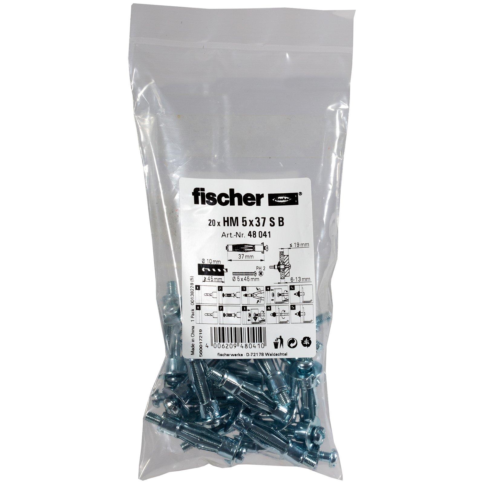 fischer Hohlraum-Metalldübel HM S B