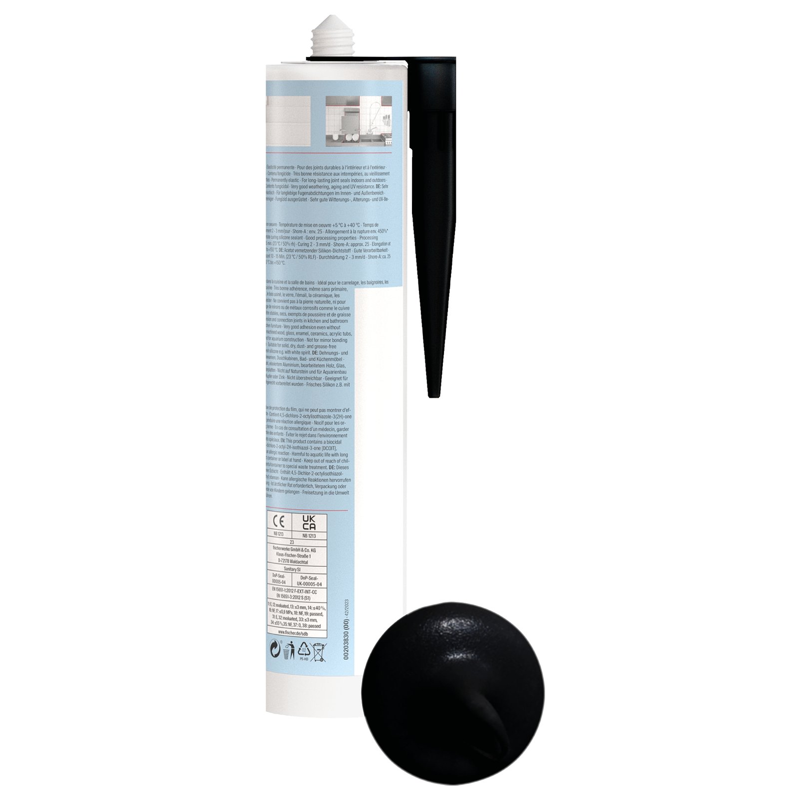 fischer Sanitärsilikon Sanitary Pro SI sw