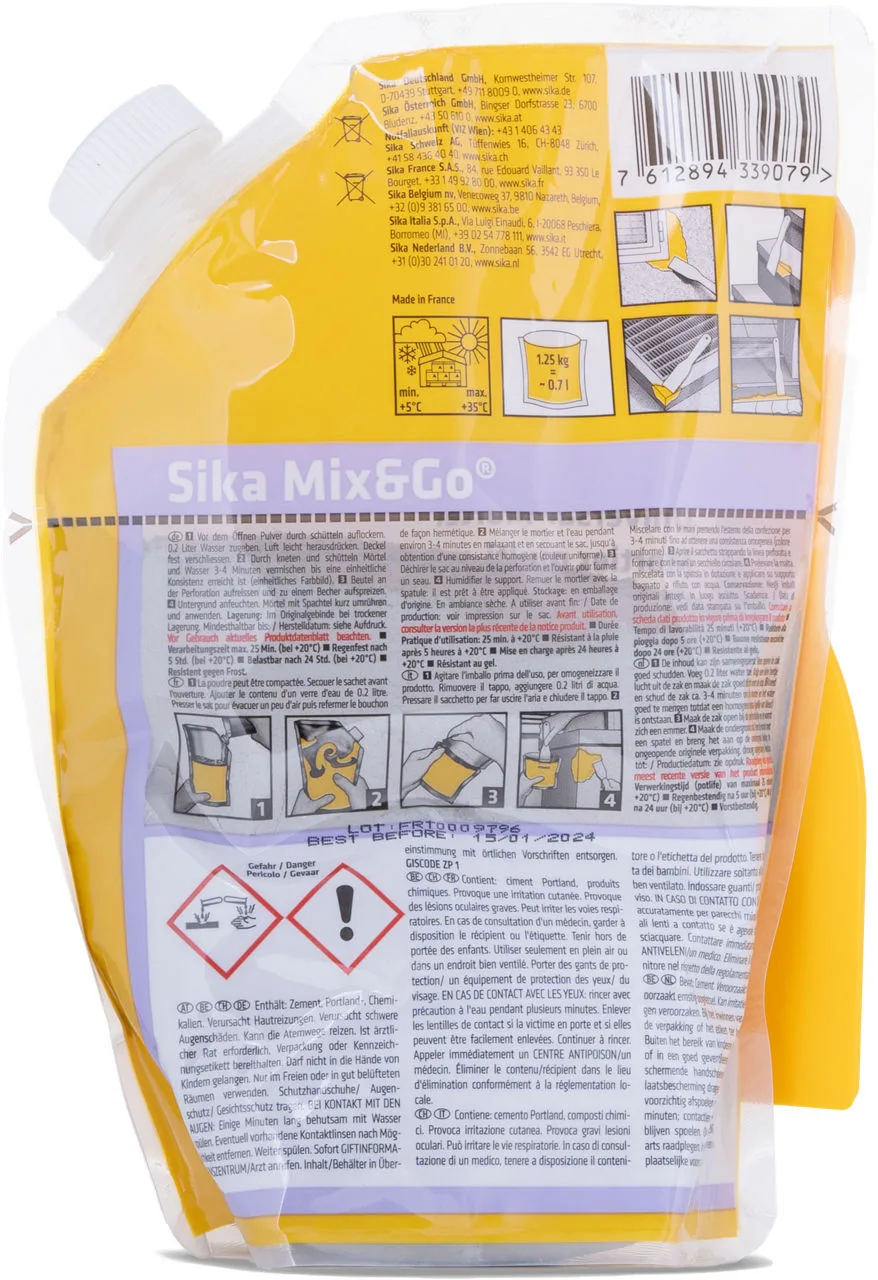 Sika Mix&Go Universalmörtel – Reparatur direkt aus dem Beutel
