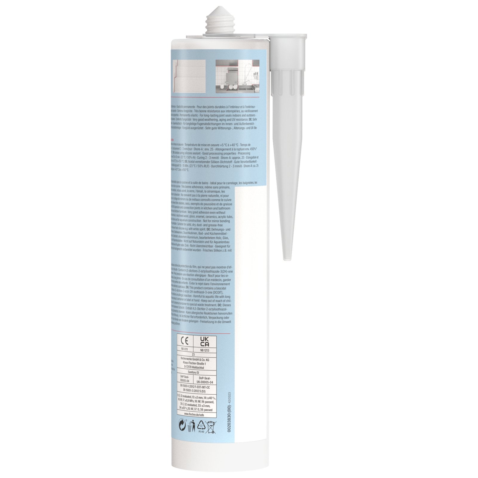 fischer Sanitärsilikon Sanitary Pro SI ws