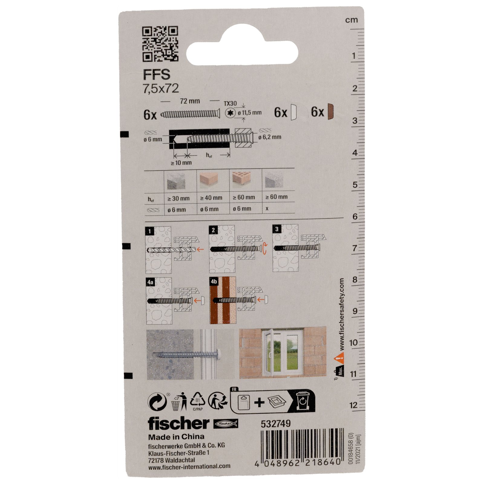 fischer Fensterrahmenschr. FFS K