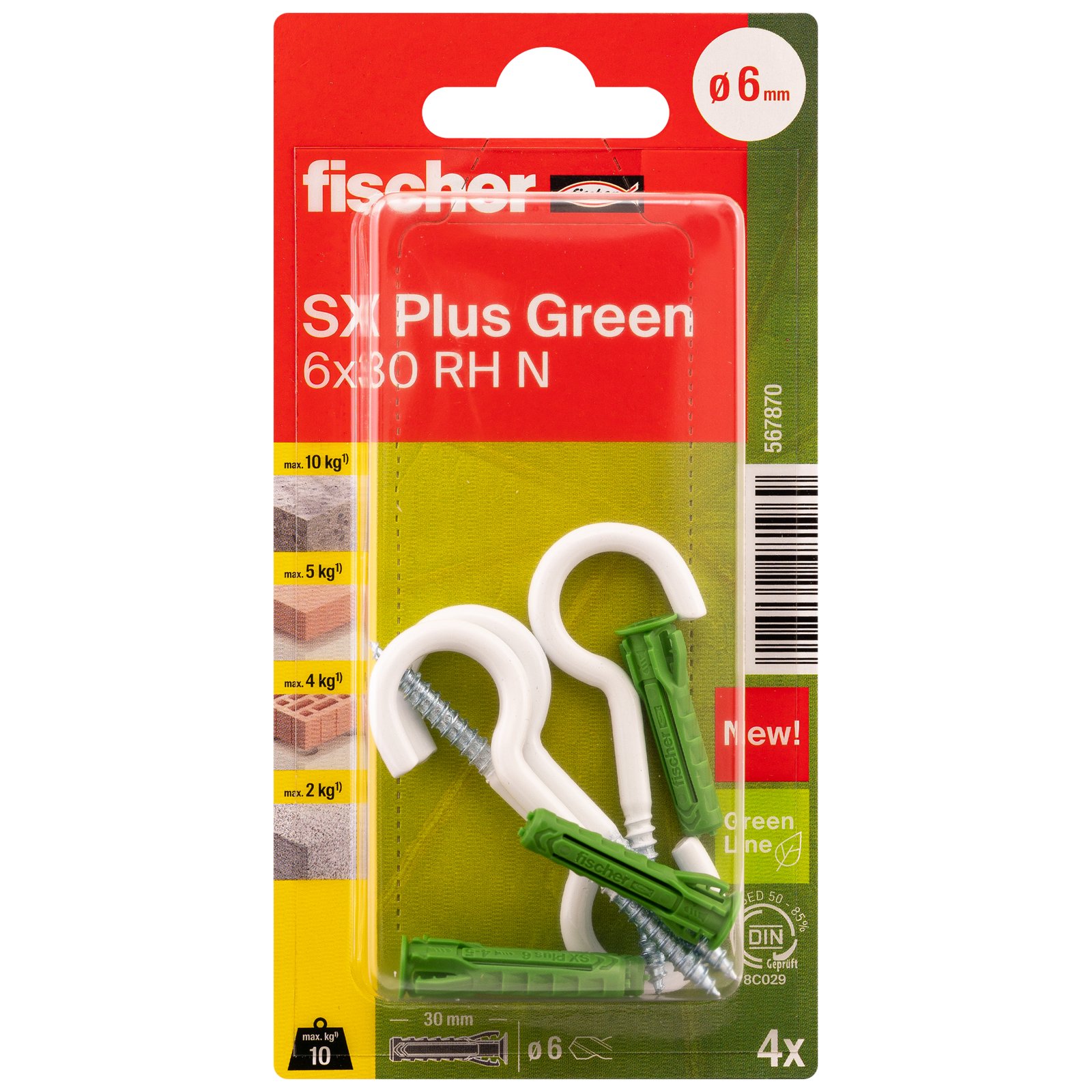 fischer Dübel SX Plus Green RH N K
