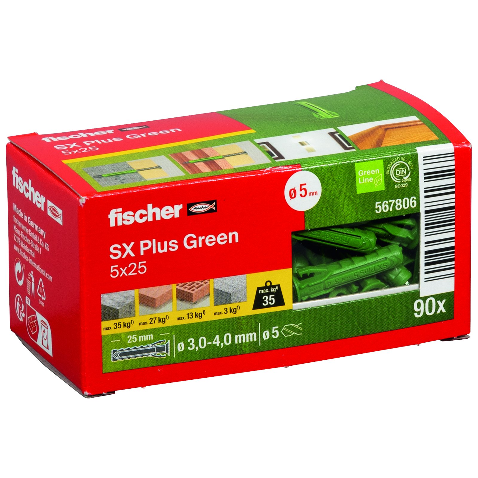 fischer Dübel SX Plus Green