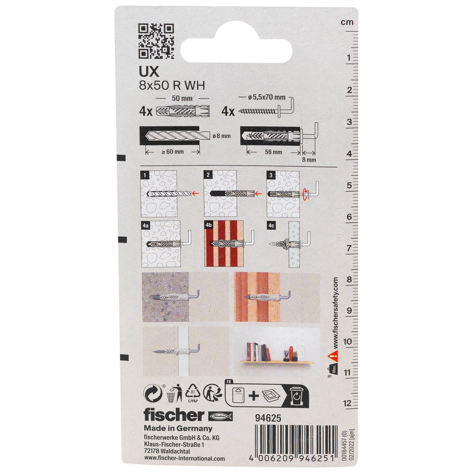 fischer Universaldübel UX WH K