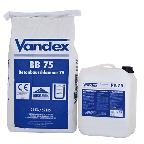 VANDEX BB 75 E - Elastifizierte graue Dichtungsschlämme - Betonbauschlämme 75 VANDEX BB 75 E - Elastifizierte graue Dichtungsschlämme - Betonbauschlämme 75