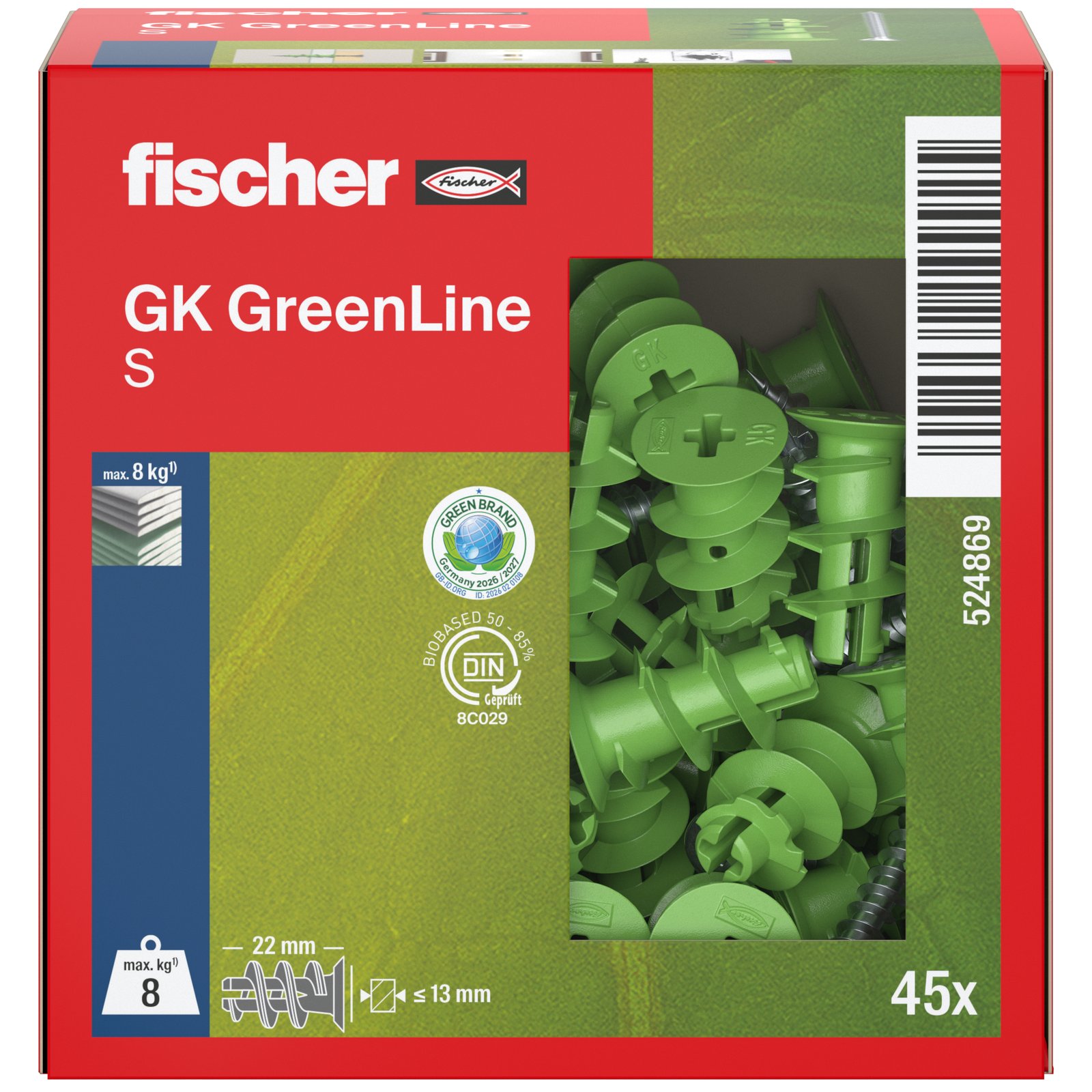 fischer Gipskartondübel GK Green S