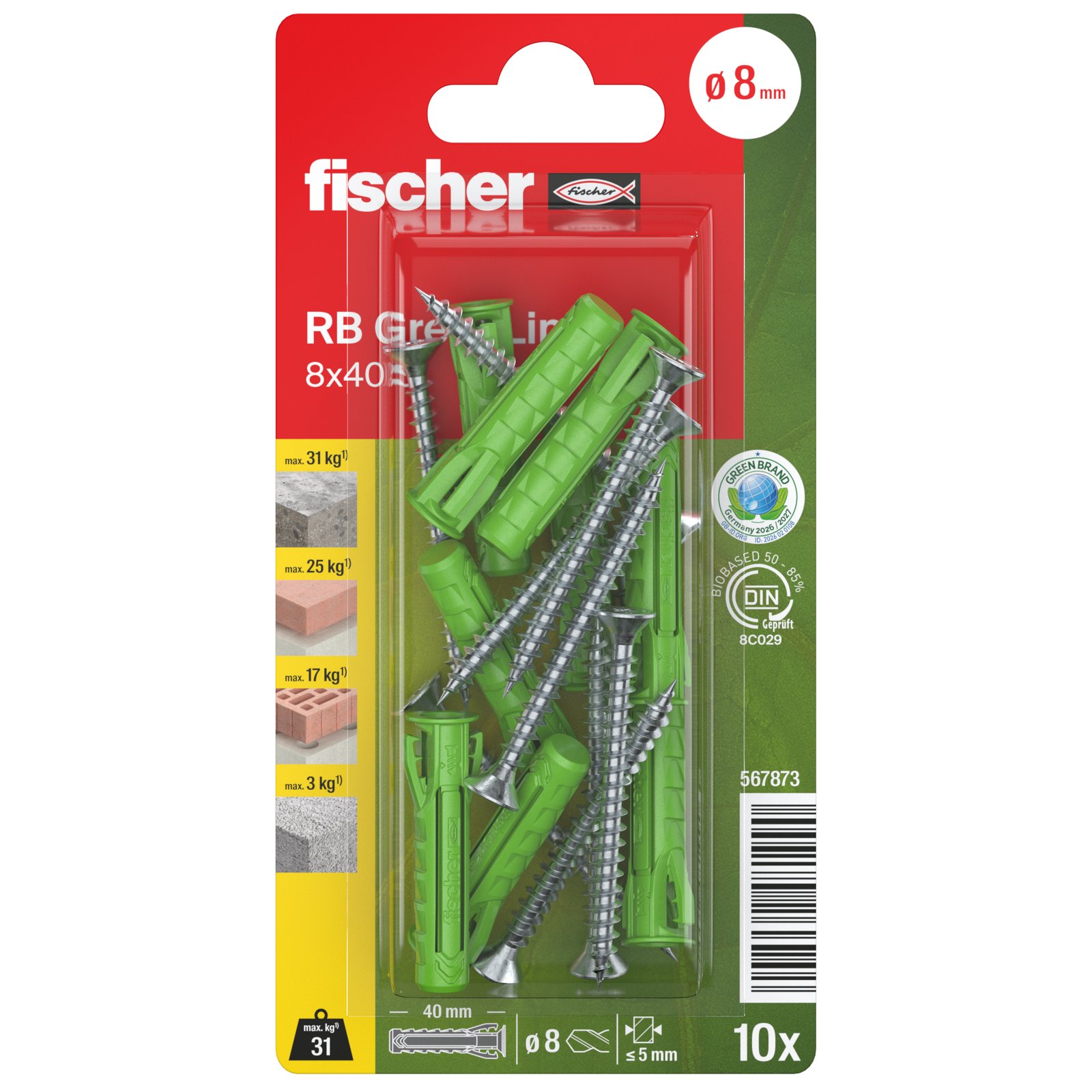 fischer Regalbefestigung RB Green K