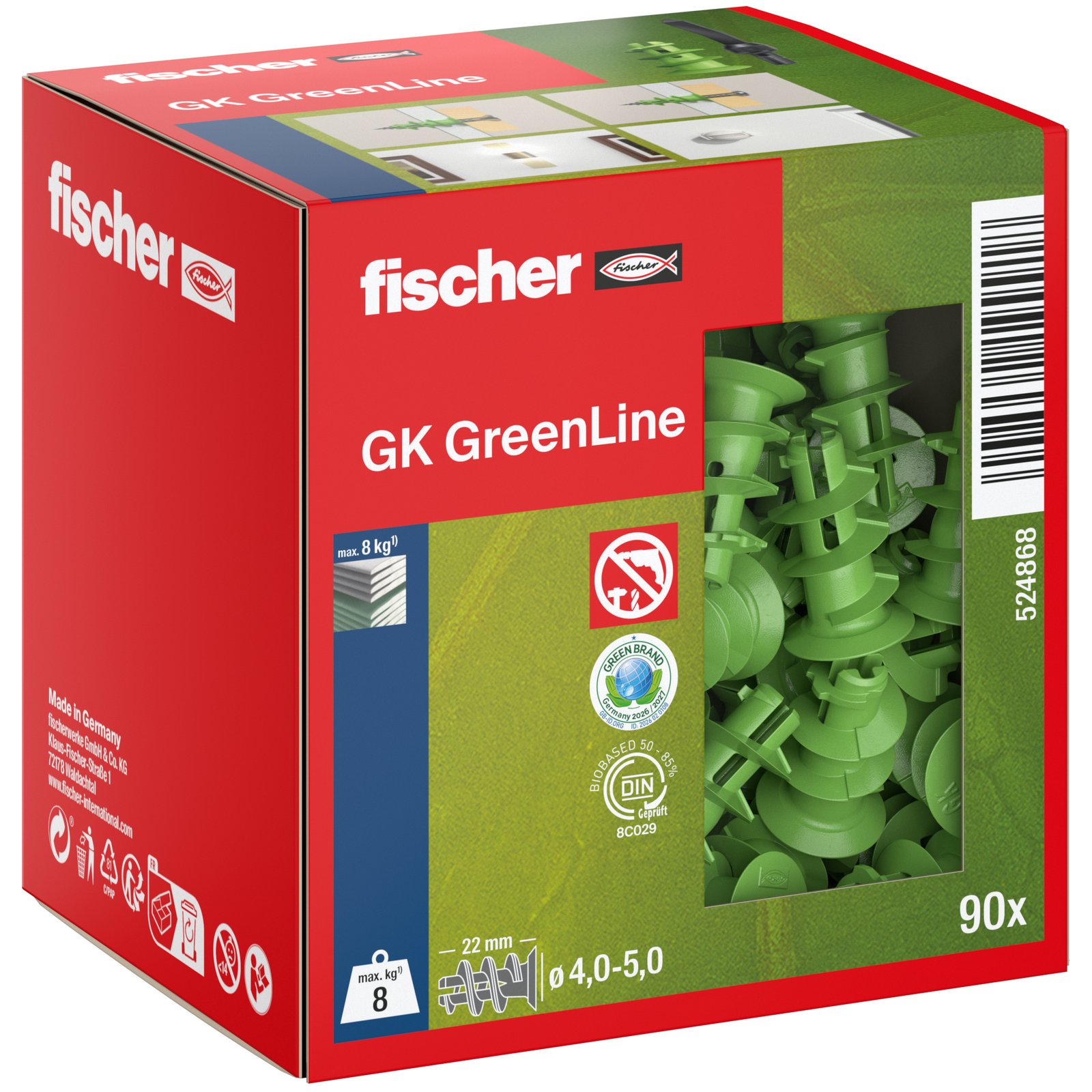 fischer Gipskartondübel GK Green