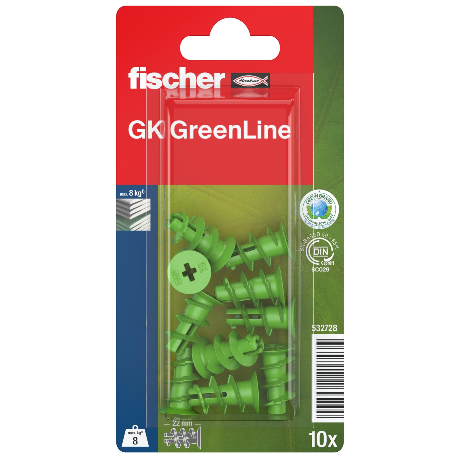 fischer Gipskartondübel GK Green K