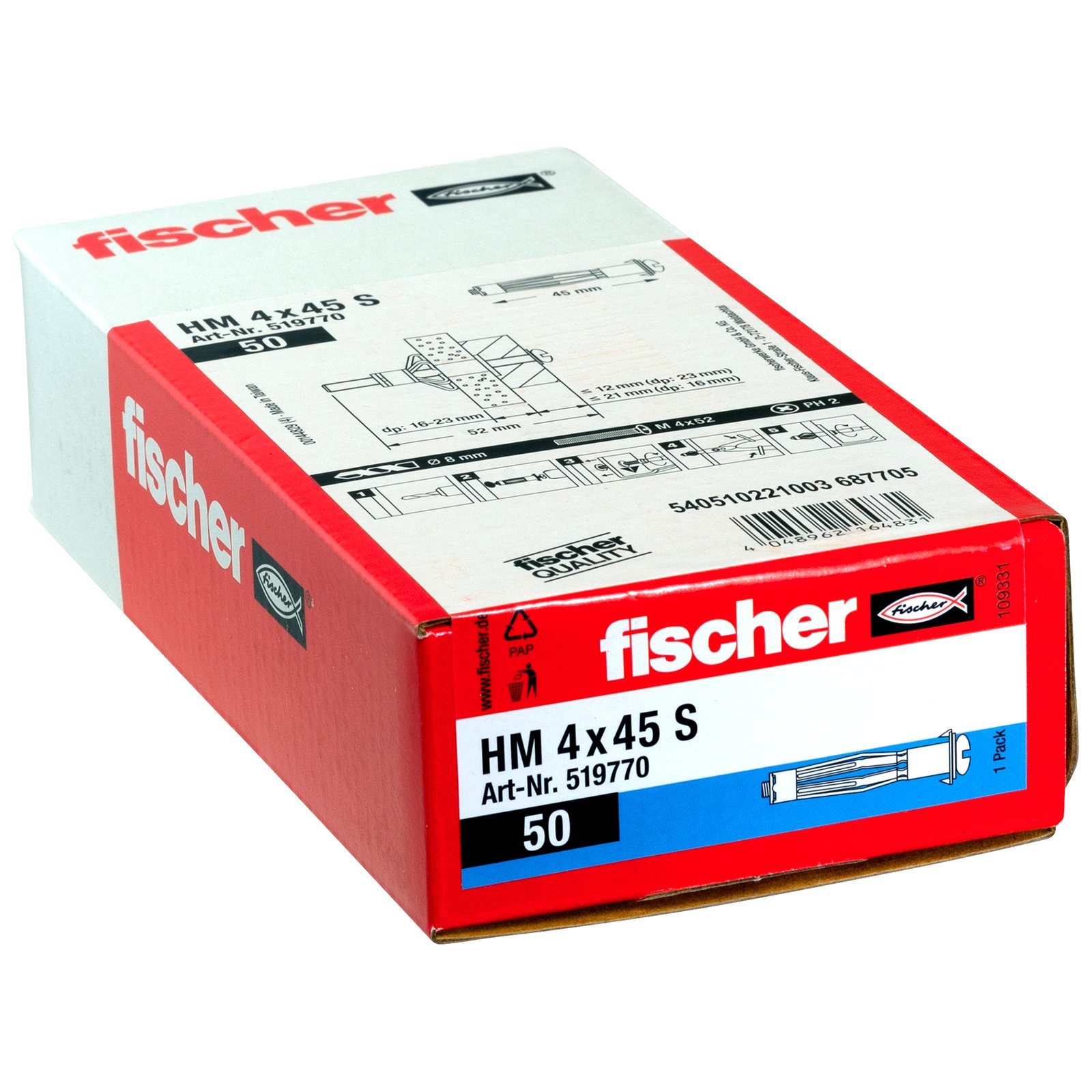 fischer Hohlraum-Metalldübel HM S