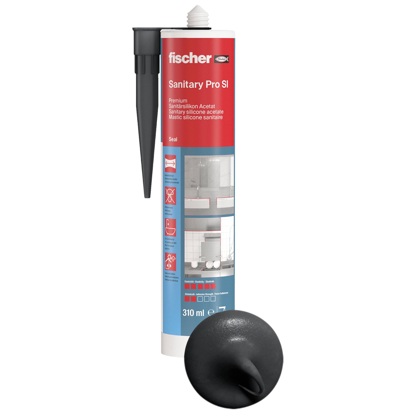 fischer Sanitärsilikon Sanitary Pro SI az