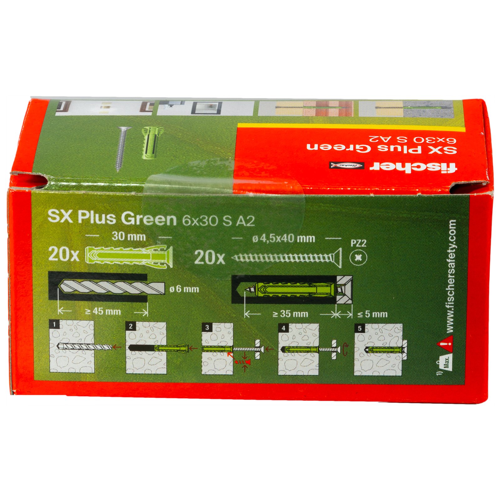 fischer Dübel SX Plus Green S A2