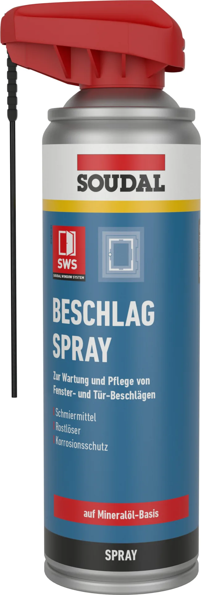 Soudal SWS Beschlag Spray – Schmier- und Rostlöser-Spray, 300 ml