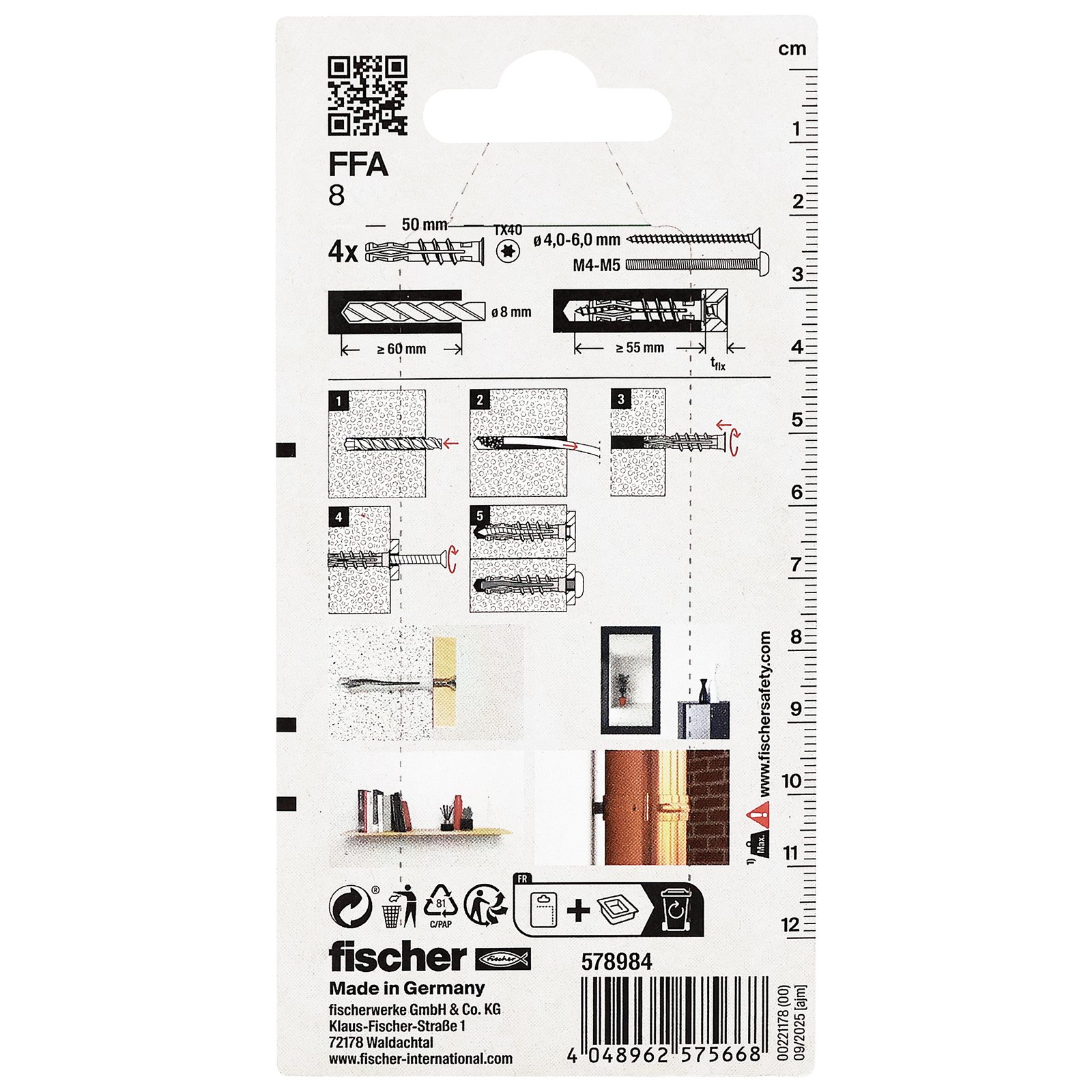 fischer Porenbetondübel FFA K