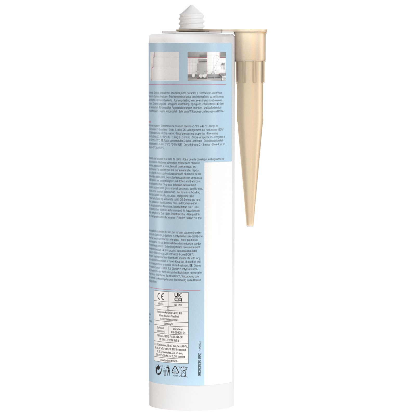 fischer Sanitärsilikon Sanitary Pro SI bbg