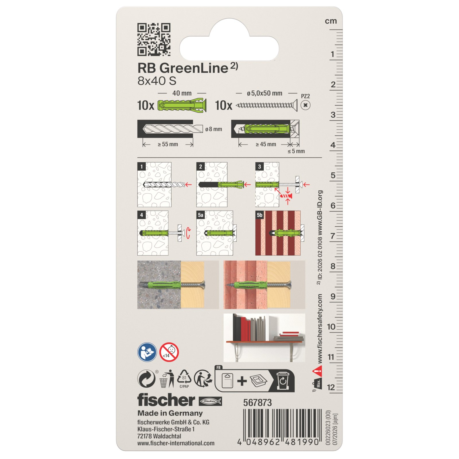 fischer Regalbefestigung RB Green K