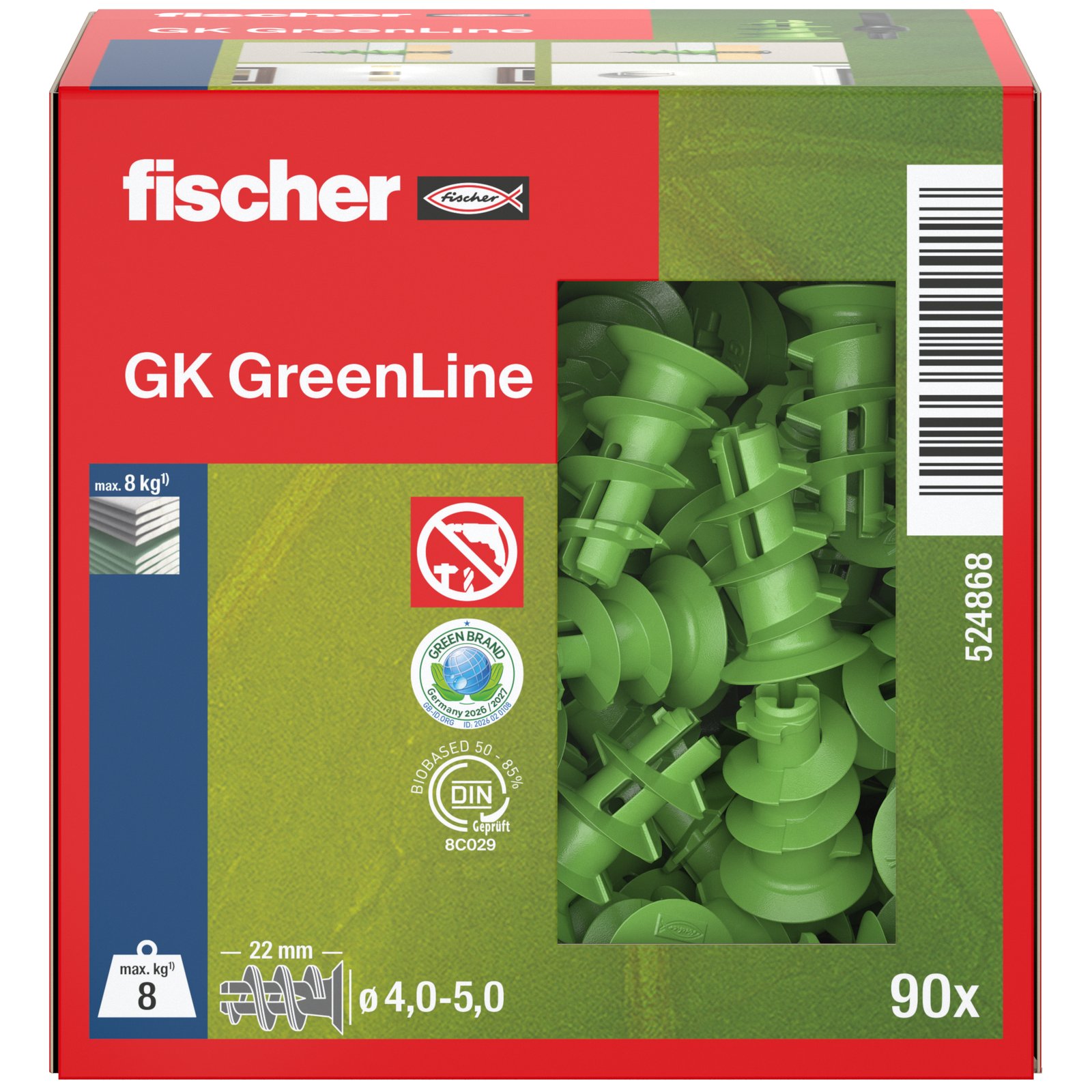 fischer Gipskartondübel GK Green