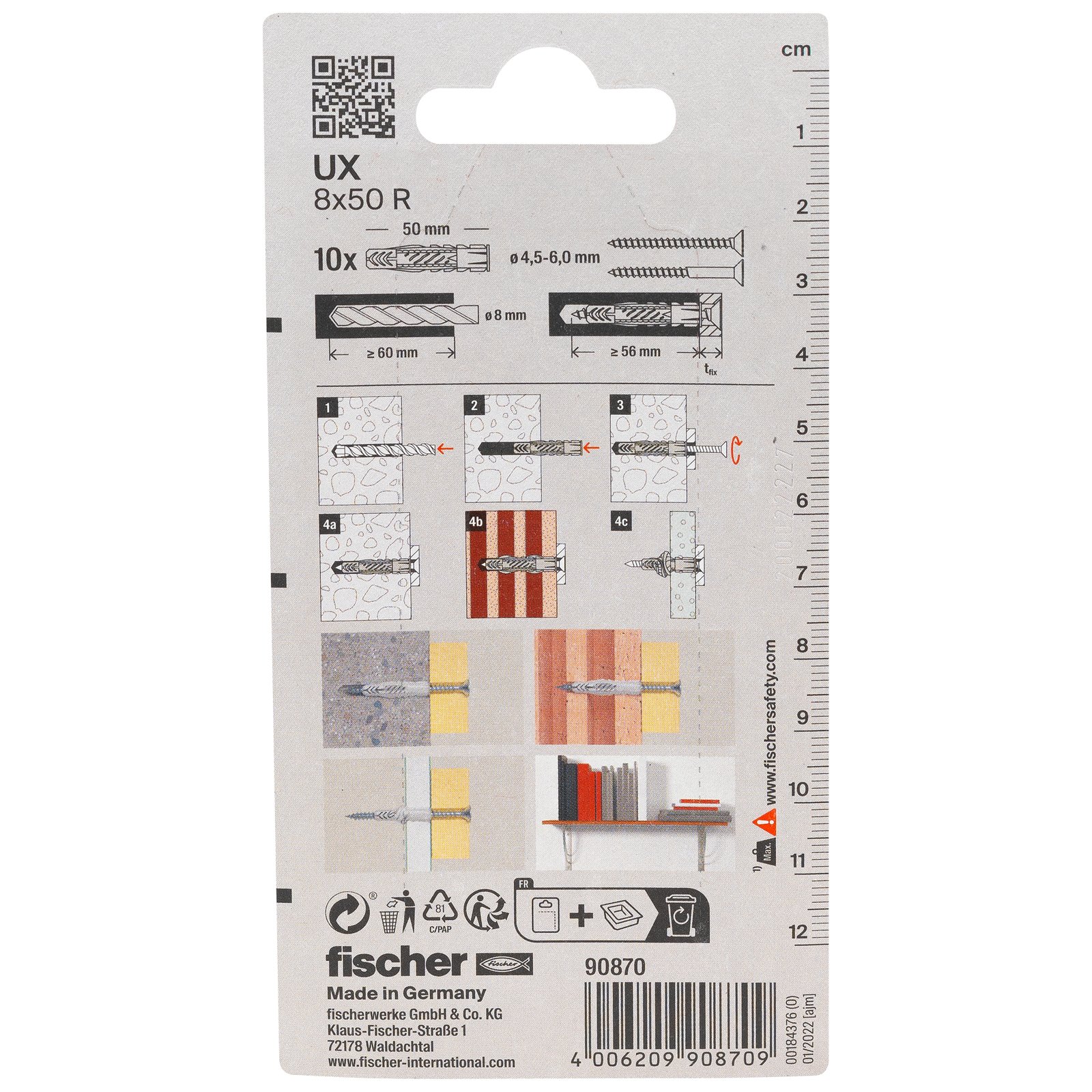 fischer Universaldübel UX R K