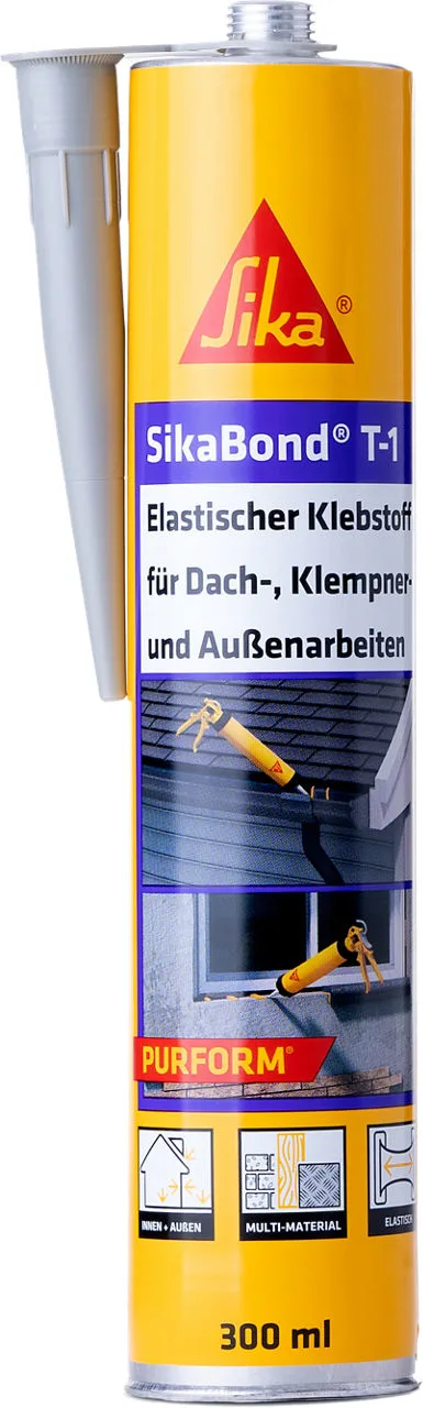 Sika SikaBond T-1 Purform Elastischer Klebstoff, betongrau